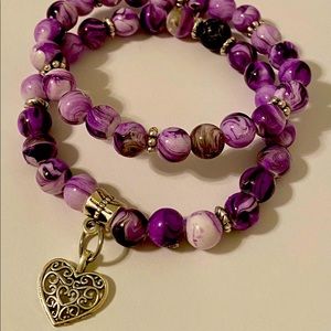 Healing and wellness double beaded bracelets